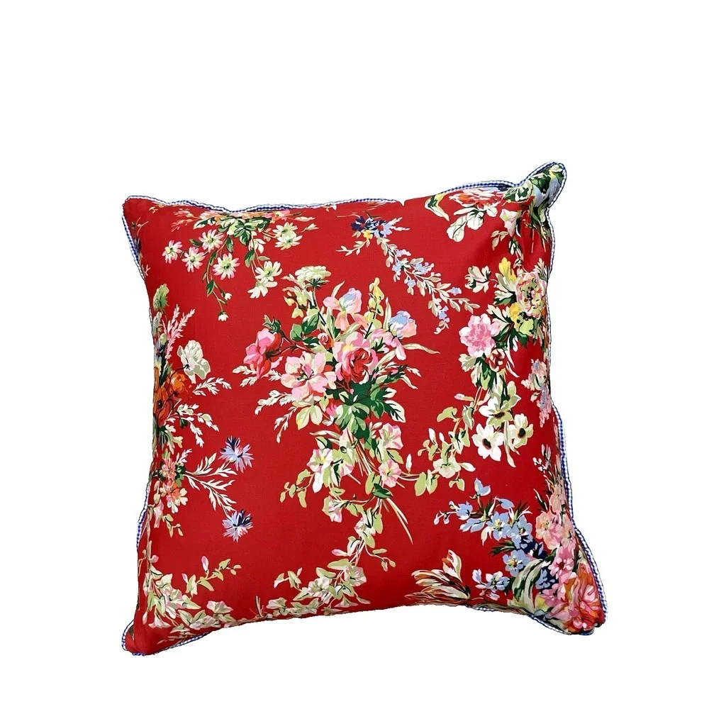 Ralph Lauren BELLE HARBOR Red Floral  Pillow French Country 20